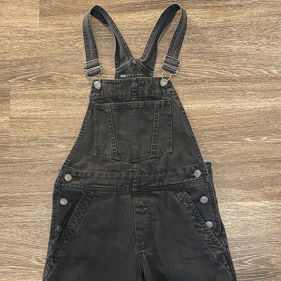 ASOS DESIGN denim overall in washed black SIZE 4 - Picture 3 of 15